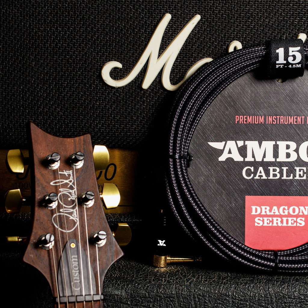 Amboz Black Dragon Electric Guitar Cable Angled Marshall Amp
