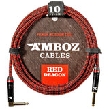 Amboz Red Dragon Electric Guitar Cable Angled