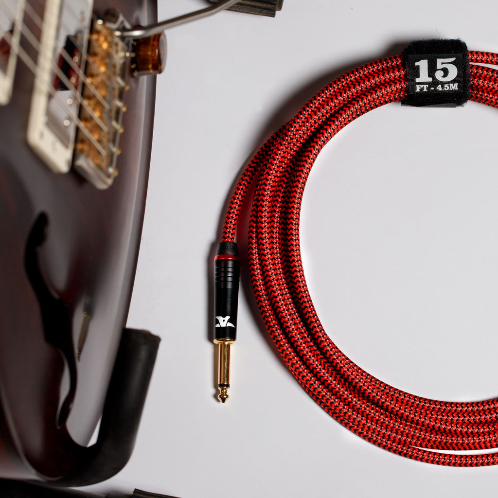 Amboz Red Dragon Electric Guitar Cable Straight Lifestyle