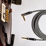 Amboz Silent Dragon White Guitar Cable Angled Lifestyle