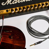 Amboz Silent Dragon White Guitar Cable Straight Lifestyle