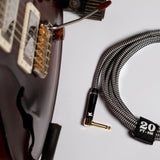 Amboz White Dragon Electric Guitar Cable Angled Lifestyle