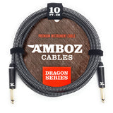 Amboz White Dragon Electric Guitar Cable Straight 